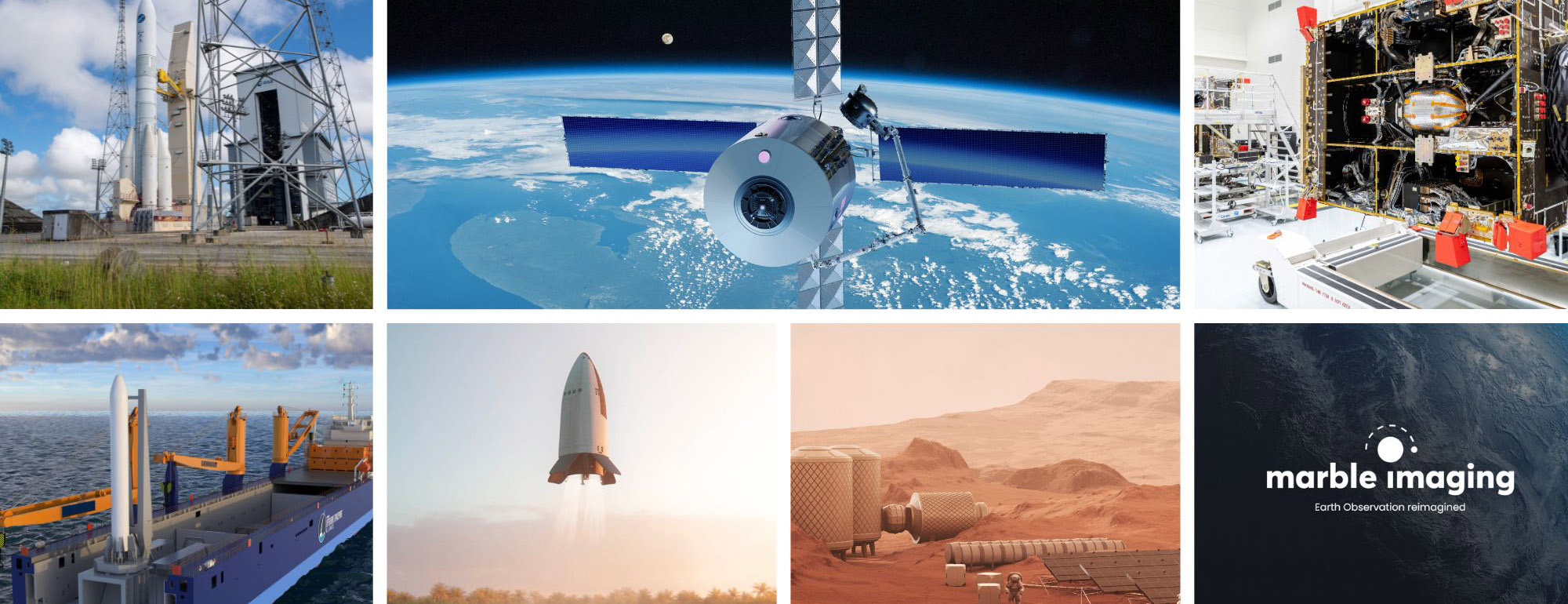 Raumfahrtprojekte Collage - Quelle: diverse