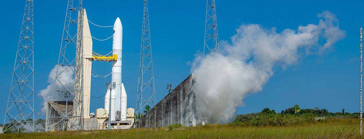 Heißlauftest der Ariane 6 - Quelle: ESA-CNES-ARIANESPACE-ArianeGroup / Optique vidéo du CSG