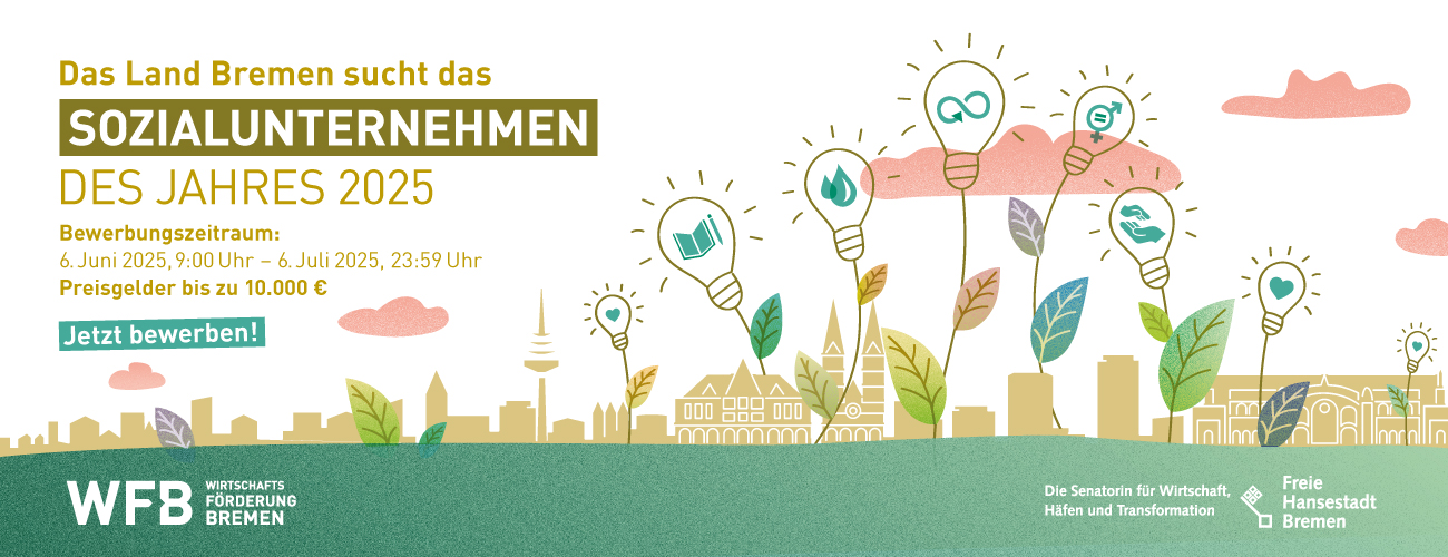 Wettbewerb: Bremer Sozialunternehmen 2025 - Quelle: WFB