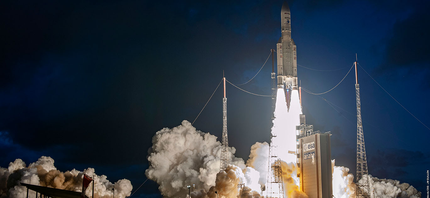 Ariane Start - Quelle: ESA-CNES-ARIANESPACE