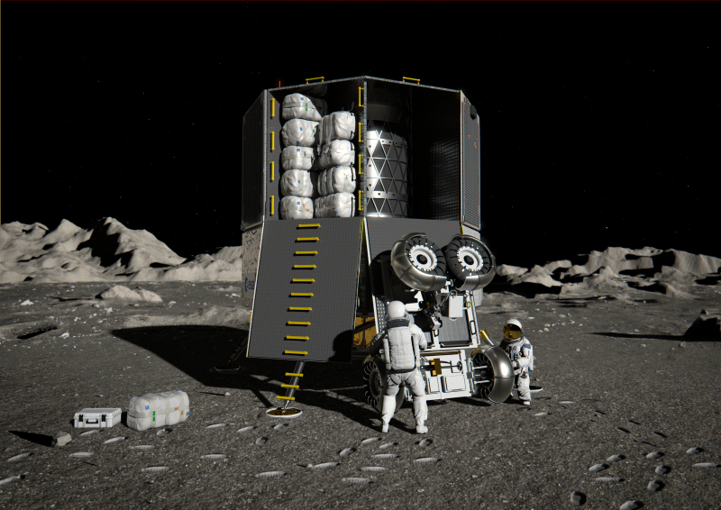 The "European Large Logistic Lander" (EL3) will supply future lunar stations with material. The concept is currently being created in Bremen. 