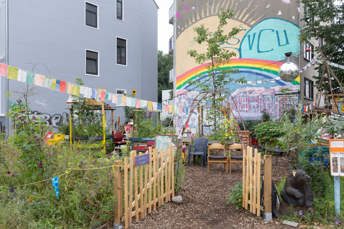Rotkäppchens Pop-Up-Garten: Mitten im Bremer Viertel haben Nachbarn einen Gemeinschaftsgarten angelegt. 