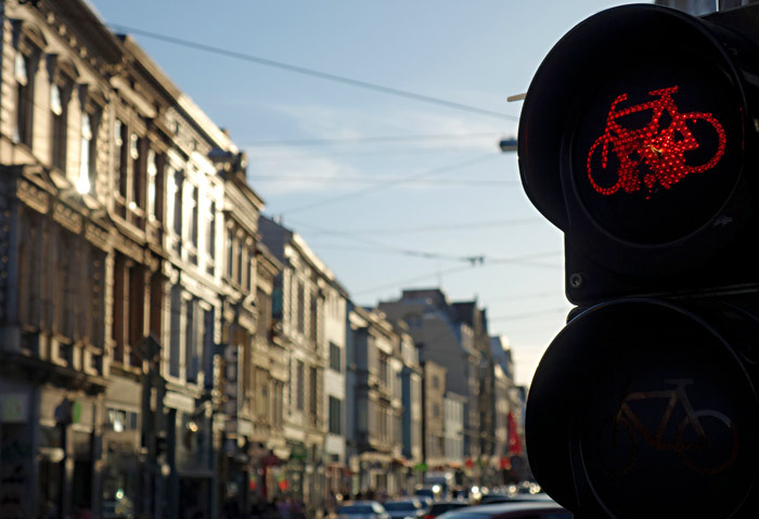 Traffic light at Sielwall in Bremen