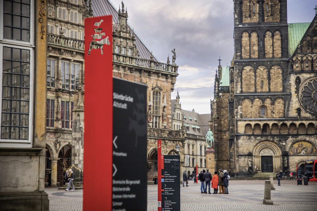 Infostelen am Marktplatz