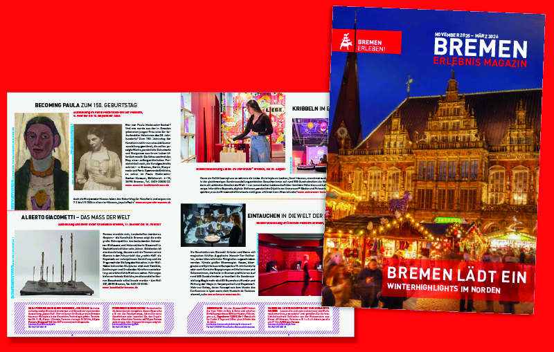 Titel Erlebnismagazin Bremen November 2025 bis März 2026