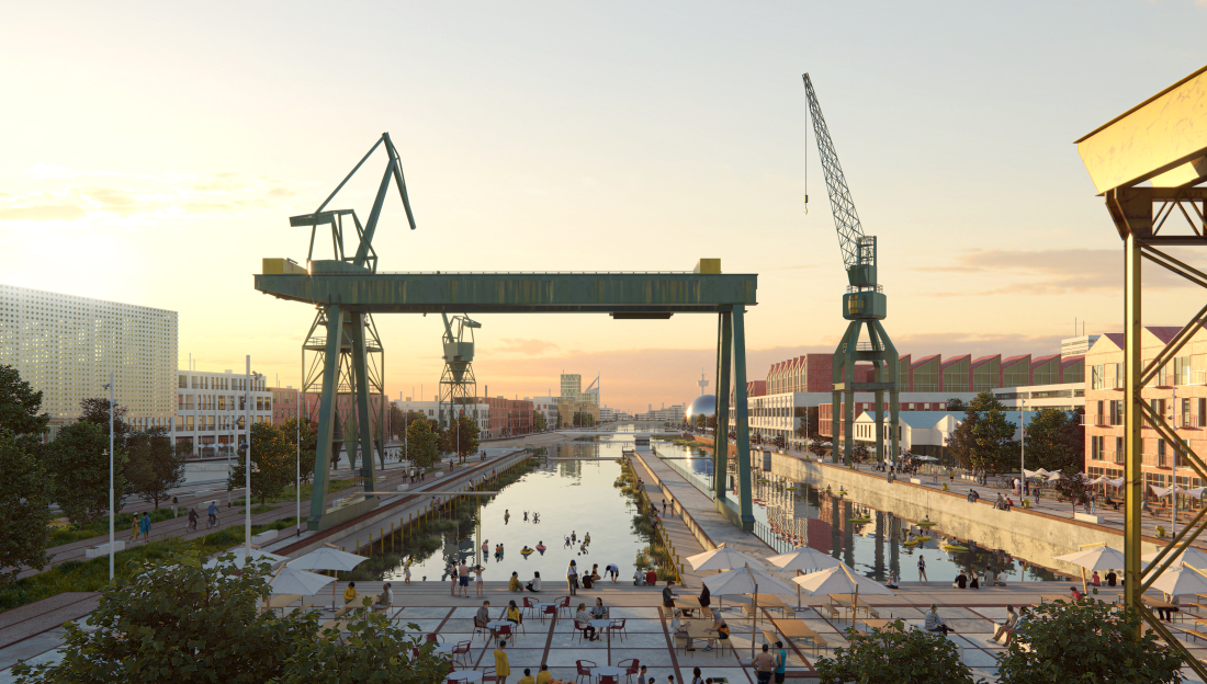 Im Fischereihafen soll mit dem Werftquartier ein neuer Stadtteil entstehen. 