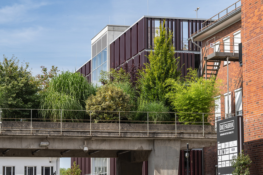 Garten auf Gebäude