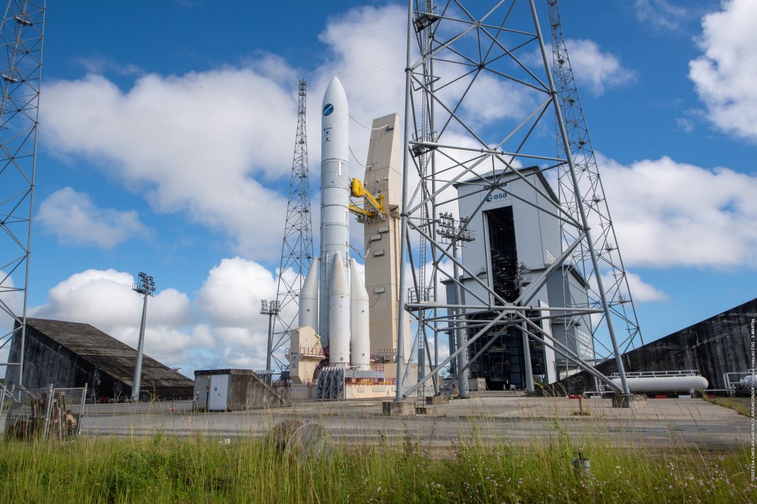 Ariane Rakete auf Startrampe
