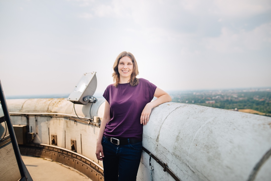 Dr. Eva Hackmann vom Zentrum für Angewandte Raumfahrttechnologie und Mikrogravitation (ZARM)