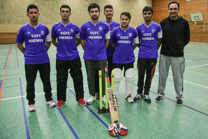 The men’s cricket team of SG Findorff sports club in Bremen