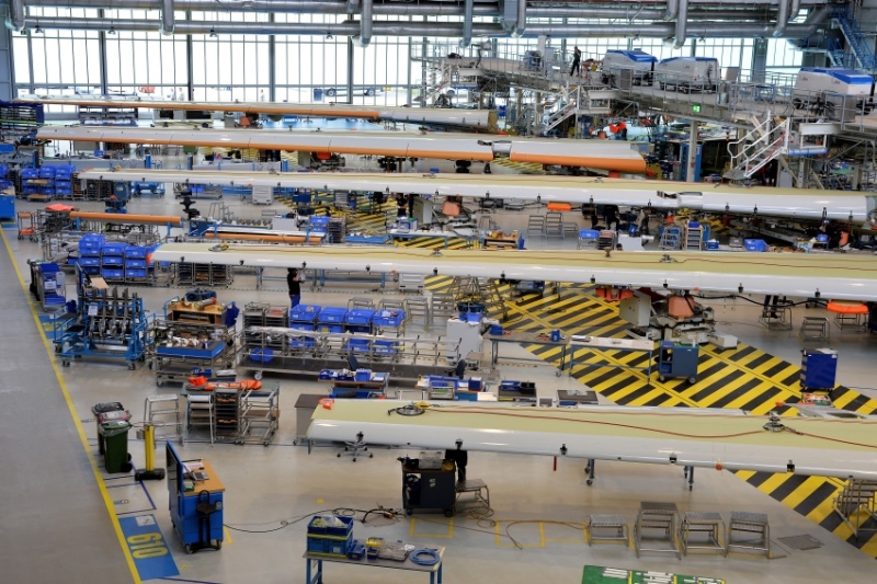 The Airbus plant at Bremen airport is where the electrics, hydraulics and moving parts are fitted to the landing flaps of all Airbus models