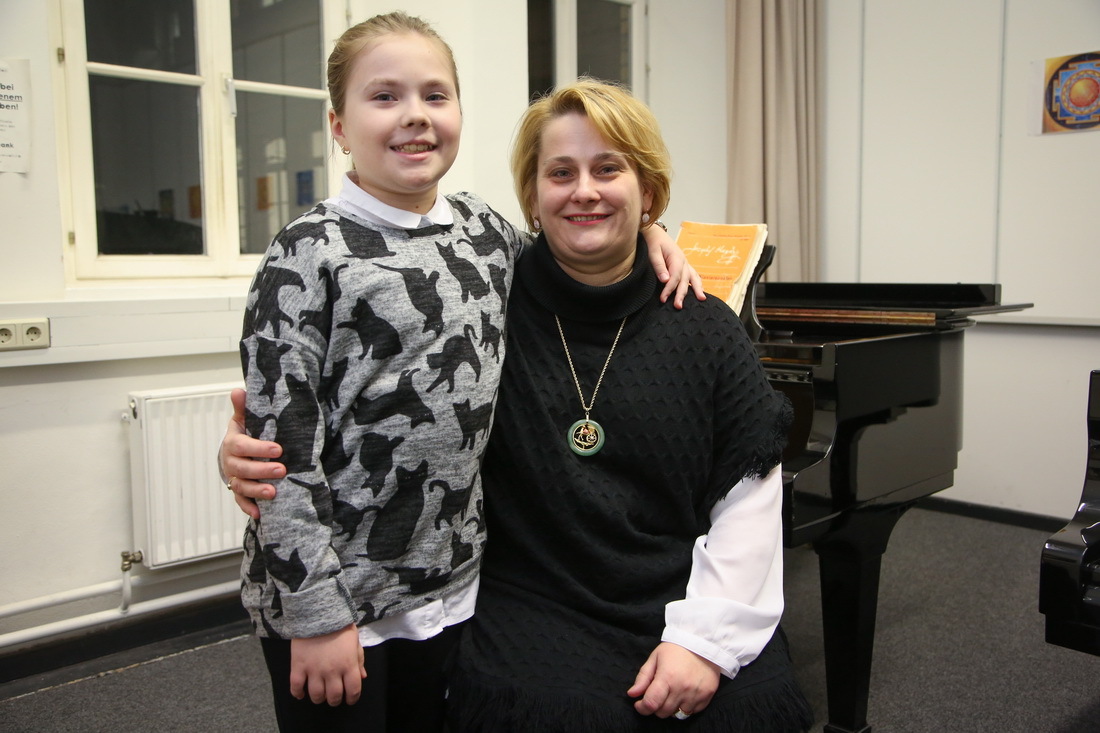 Sophia Lewerenz mit ihrer Mutter Andrea Lewerenz
