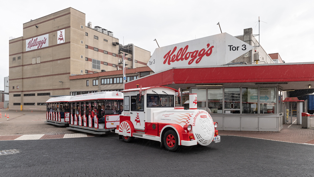 Sahnestück statt Cornflakes + Kellogg-Werksgelände