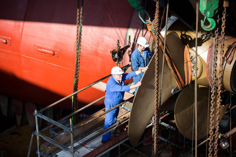 Repairs and maintenance plays an important role at German Dry Docks