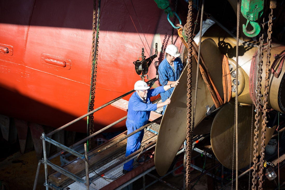 Repairs and maintenance plays an important role at German Dry Docks Repairs and maintenance plays an important role at German Dry Docks