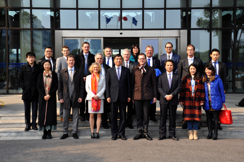 Die deutsche Delegation besuchte während des Aufenthaltes in China auch die Shanghai Academy for Spaceflight Technology
