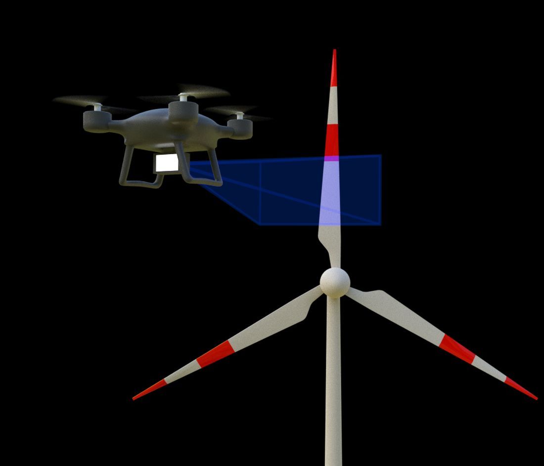 The drone is designed to work autonomously The drone is designed to work autonomously