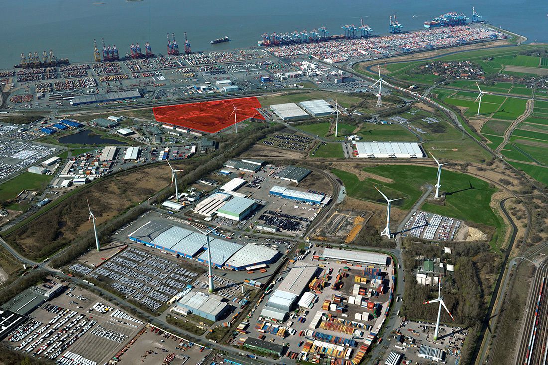 The newly acquired area in Bremerhaven lies in direct proximity to the container port