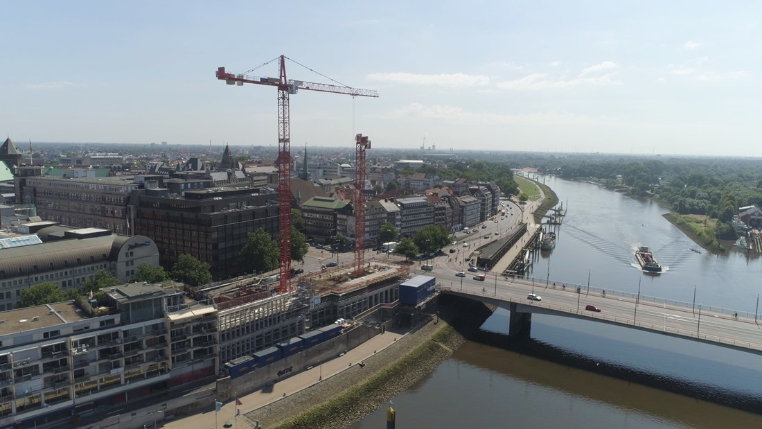 Construction site of Kühne + Nagel in the summer of 2018