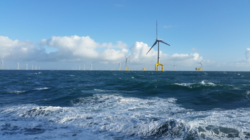 400 megawatts across 60 square kilometres – the BO1 wind farm in the North Sea