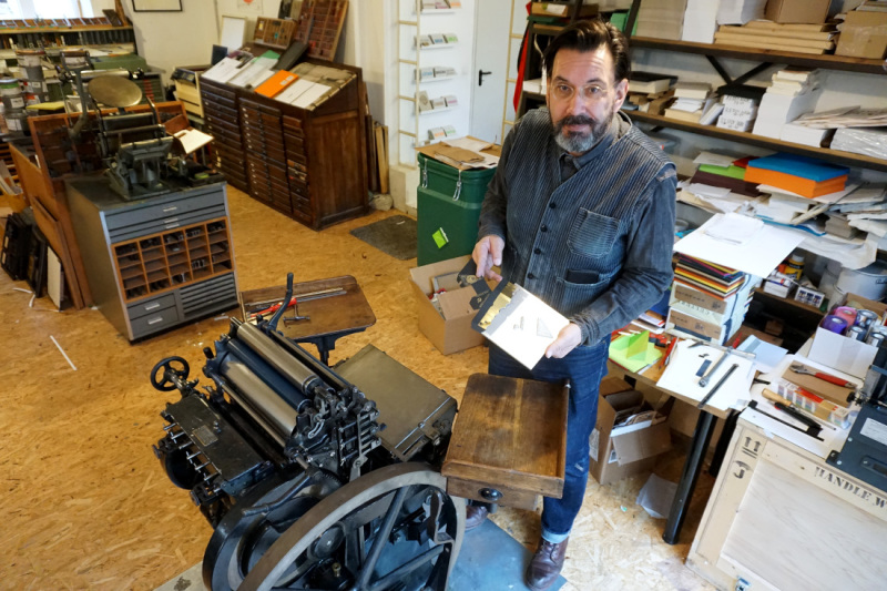 Druckpresse aus dem Jahr 1890: Immer noch im Einsatz