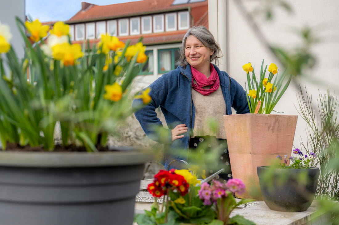 Melanie Öhlenbach im ersten Grün des Jahres