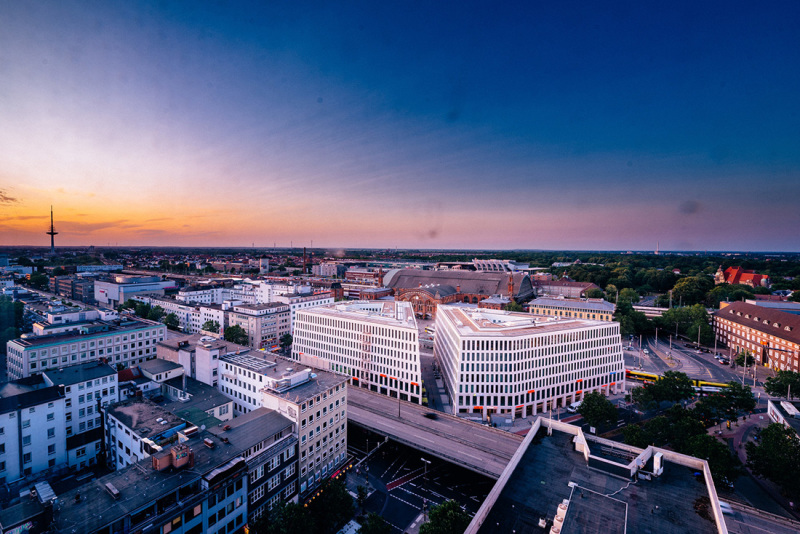 35.000 Quadratmeter auf zehn Stockwerken: Das City Gate am Hauptbahnhof