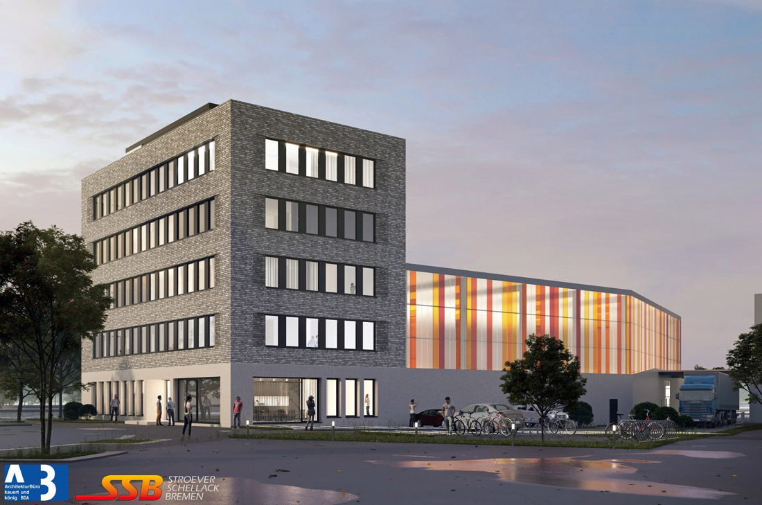 The new company headquarters of shellac producer SSB is under construction. The new company headquarters of shellac producer SSB is under construction.