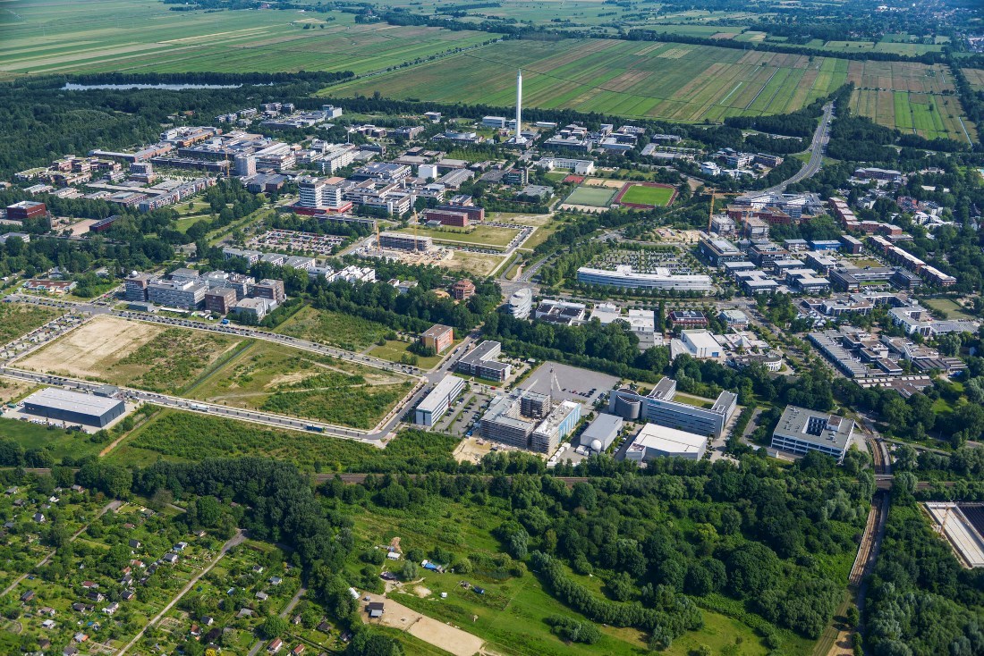 Luftaufnahme des  Technologieparks von 2017