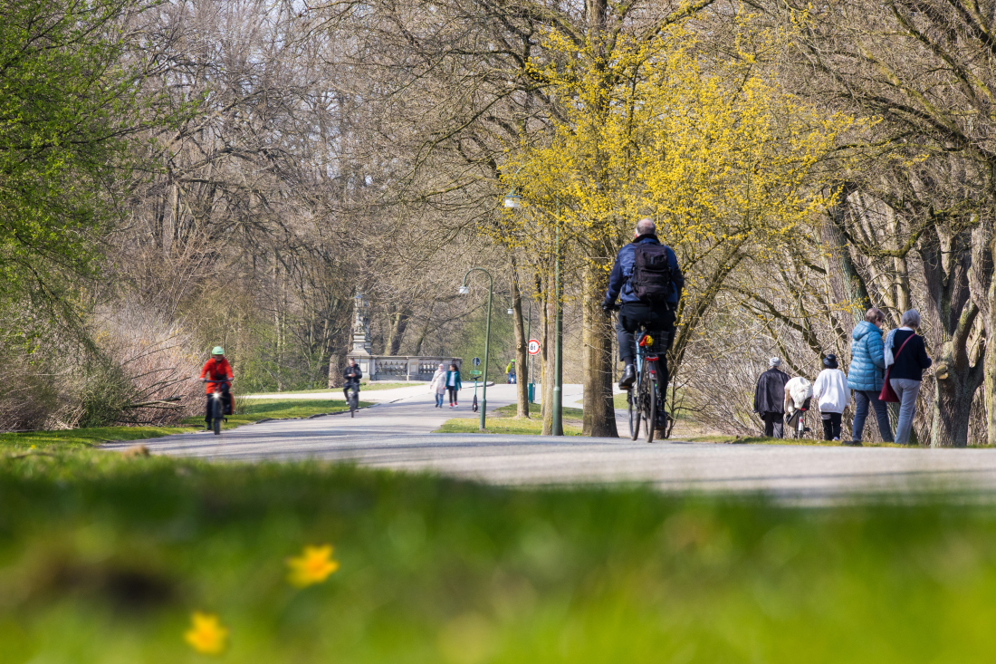 Fahrradfahrer im Bürgerpark