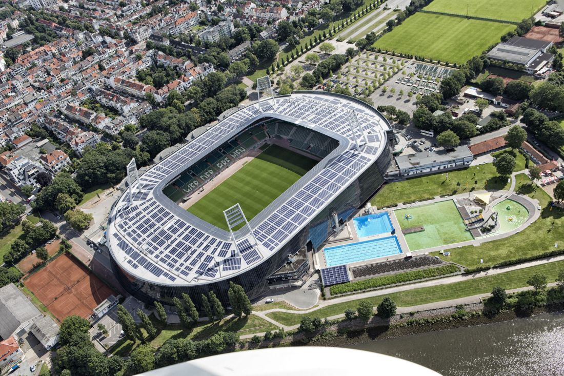 Das Weserstadion von oben