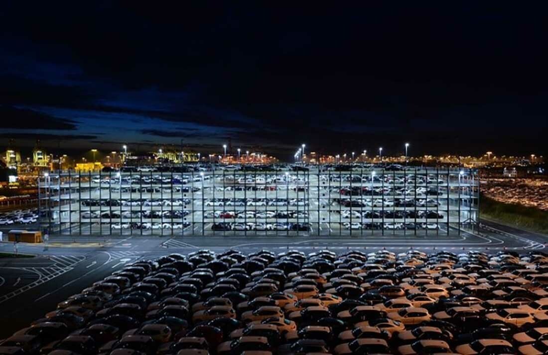 The AutoTerminal has 70,000 parking spaces 