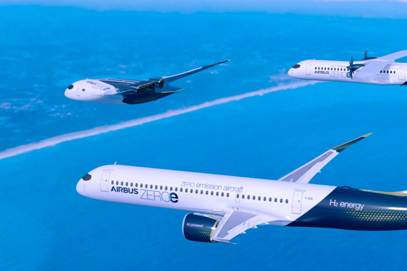 Wasserstoffflugzeuge von Airbus - so könnten sie aussehen