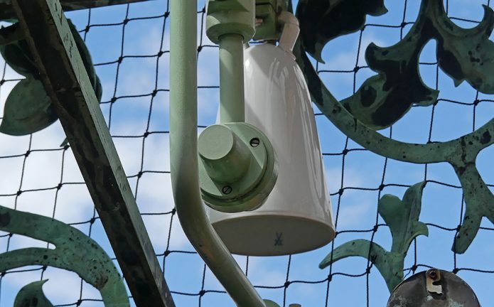 Meissen porcelain bell of the carillon in Böttcherstrasse