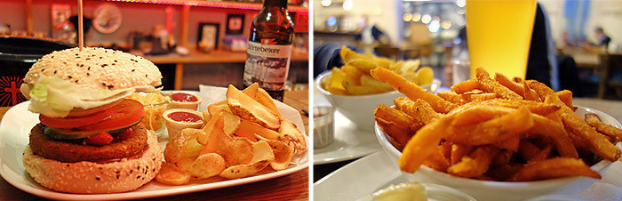 Collage: Fries at Rock & Wurst and at Union Brewery Collage: Fries at Rock & Wurst and at Union Brewery