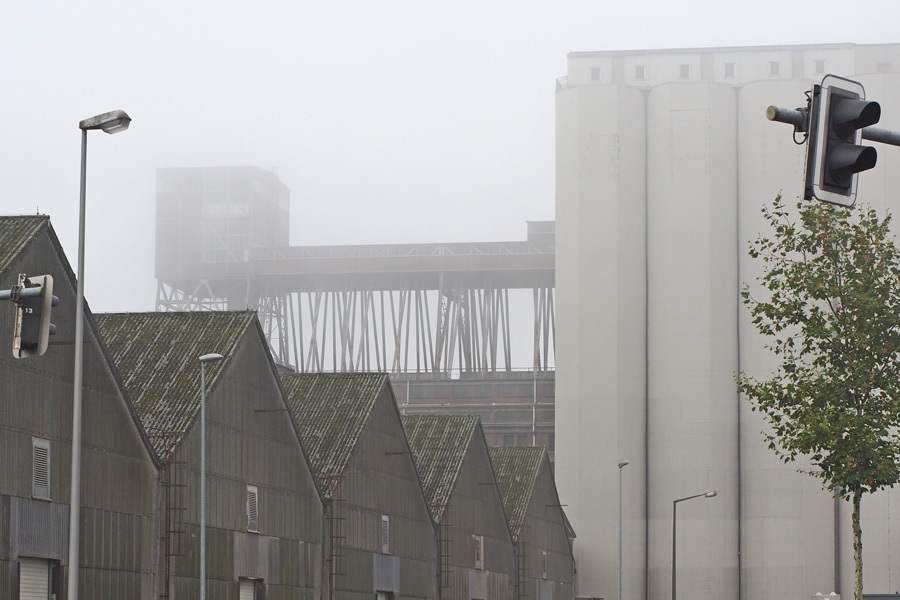 Der Koloss leicht verdeckt im Nebel