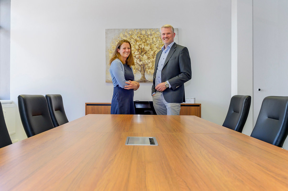 Yvonne Martini und Markus Müller-Martini sind vor einem Jahr in ihre Büroräume an der Rockwinkeler Heerstraße gezogen. 