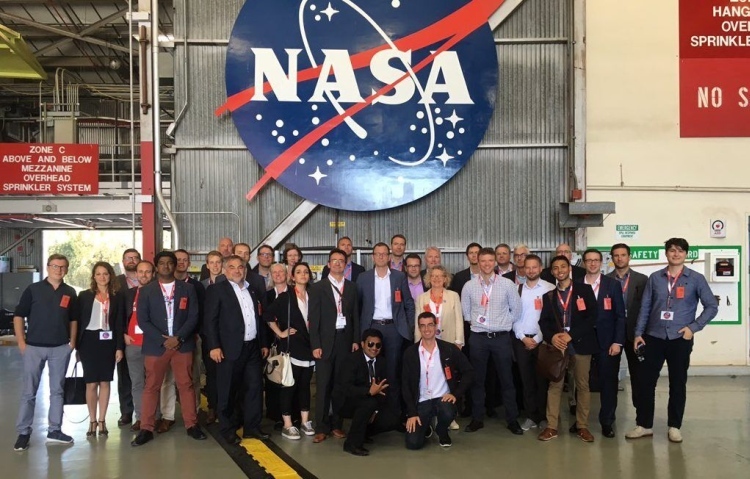 Start-ups und Wirtschaftsexperten auf gemeinsamer Mission: Ein Besuch des NASA Ames Research Centers stand ebenfalls auf dem Plan der 40-köpfigen Delegation
