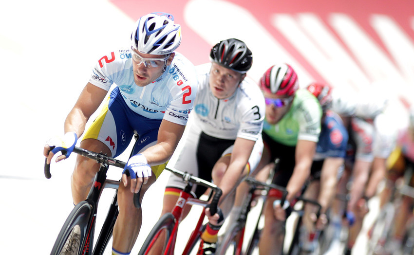 Cyclists on the cycle race