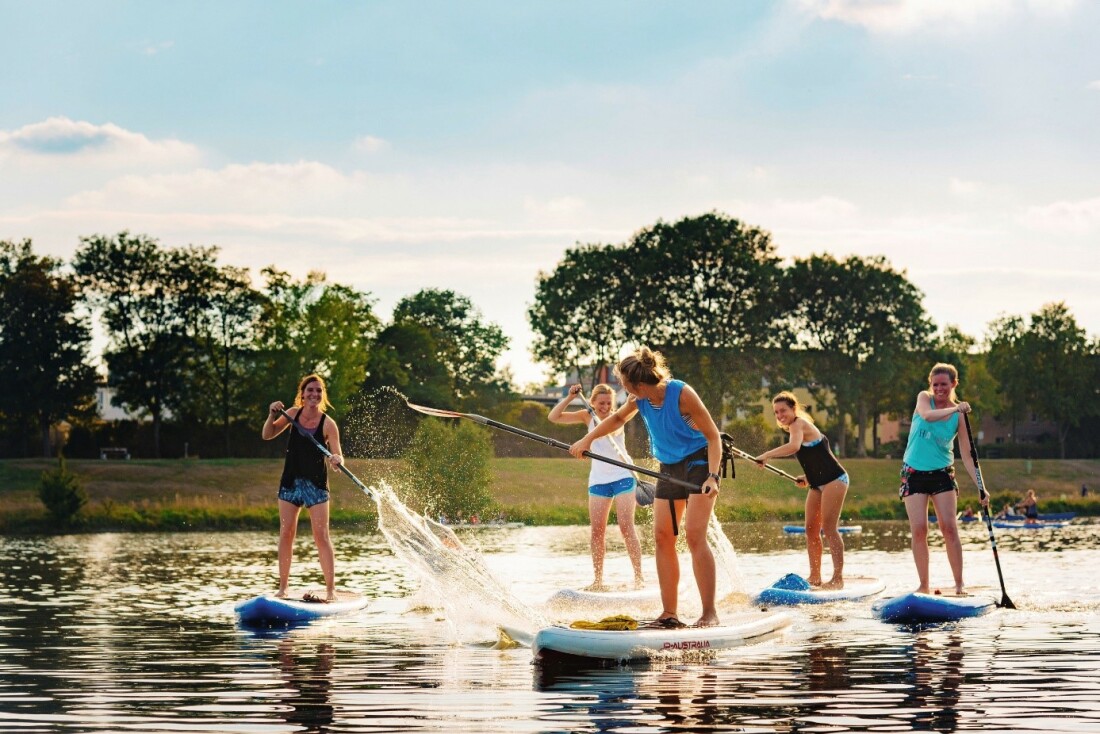 Stand-up Paddling auf dem Werdersee