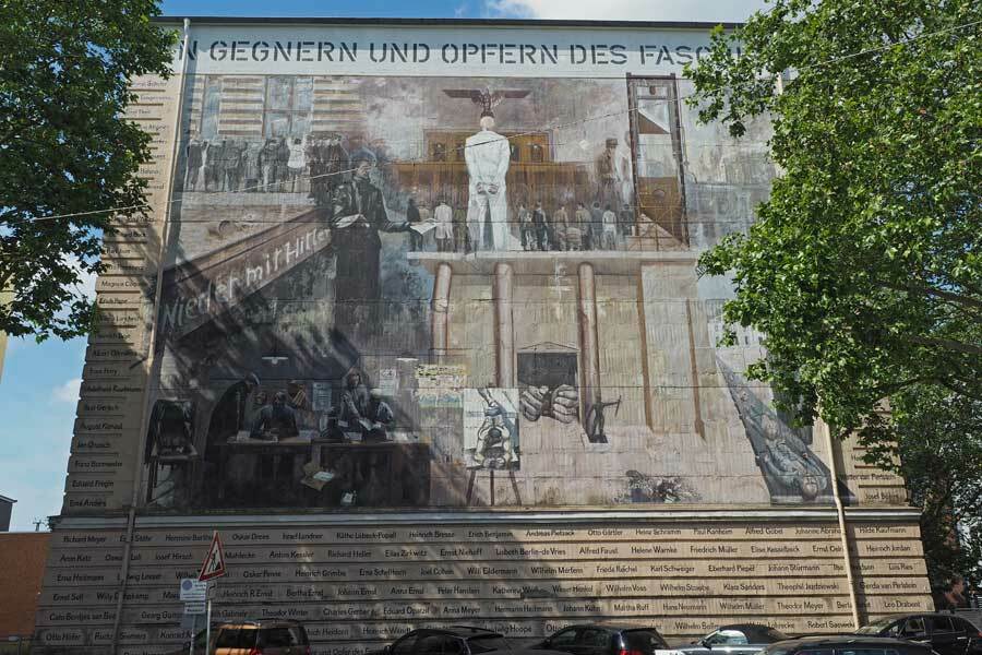 Wandbild den Gegnern und Opfer des Faschismus in Findorff am Bunker