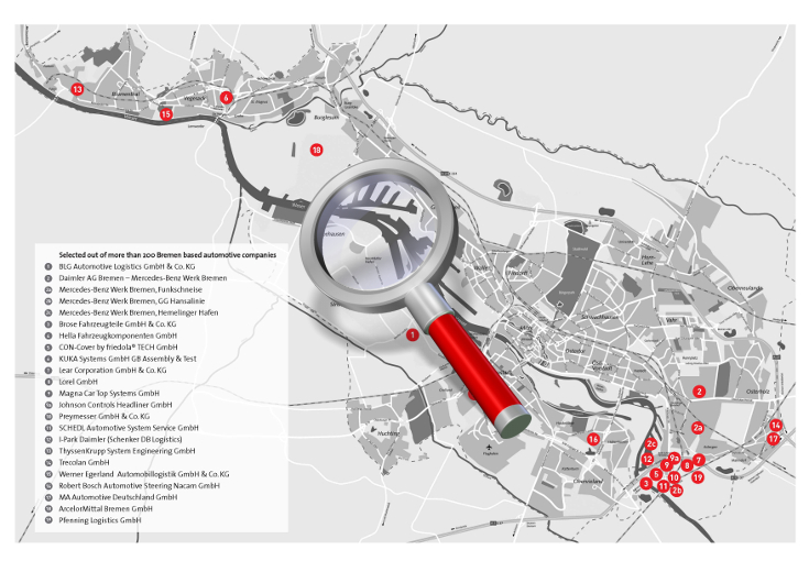 Map automotive Bremen